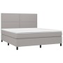 Cama box spring colchón y luces LED tela gris claro 180x200 cm de , Camas y somieres - Ref: Foro24-3134813, Precio: 581,83 €,...