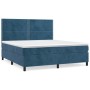 Cama box spring con colchón terciopelo azul oscuro 160x200 cm de , Camas y somieres - Ref: Foro24-3142975, Precio: 548,31 €, ...
