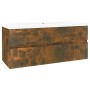 Mueble de baño con lavabo madera contrachapada roble ahumado de , Tocadores de baño - Ref: Foro24-3152885, Precio: 306,69 €, ...
