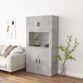 Tall plywood gray concrete sideboard by , Sideboards - Ref: Foro24-3185355, Price: 157,61 €, Discount: %