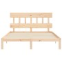 Estructura de cama con cabecero madera maciza 160x200 cm de , Camas y somieres - Ref: Foro24-3193606, Precio: 130,28 €, Descu...