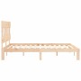 Estructura de cama con cabecero madera maciza 160x200 cm de , Camas y somieres - Ref: Foro24-3193606, Precio: 130,28 €, Descu...