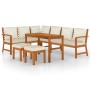 Juego comedor jardín y cojines 7 piezas madera maciza acacia de , Conjuntos de jardín - Ref: Foro24-3154968, Precio: 758,63 €...