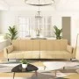 2-Sitzer-Schlafsofa mit zwei cremefarbenen Samtkissen von , Sofas - Ref: Foro24-337591, Preis: 299,09 €, Rabatt: %