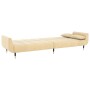 Sofá cama de 2 plazas con dos cojines terciopelo crema de , Sofás - Ref: Foro24-337591, Precio: 304,36 €, Descuento: %