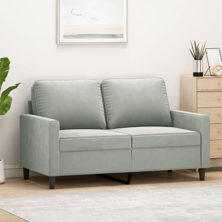 Sofá de 2 plazas de terciopelo gris claro 120 cm de , Sofás - Ref: Foro24-359189, Precio: 183,10 €, Descuento: %