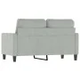 Sofá de 2 plazas de terciopelo gris claro 120 cm de , Sofás - Ref: Foro24-359189, Precio: 193,53 €, Descuento: %