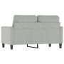 Sofá de 2 plazas de terciopelo gris claro 120 cm de , Sofás - Ref: Foro24-359189, Precio: 183,10 €, Descuento: %