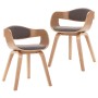 Sillas de comedor 2 unidades madera curvada y tela gris taupe de , Sillas de comedor - Ref: Foro24-287390, Precio: 263,16 €, ...