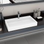 Lavabo 80x46x11 cm resina mineral/mármol blanco de vidaXL, Lavabos - Ref: Foro24-144065, Precio: 193,29 €, Descuento: %