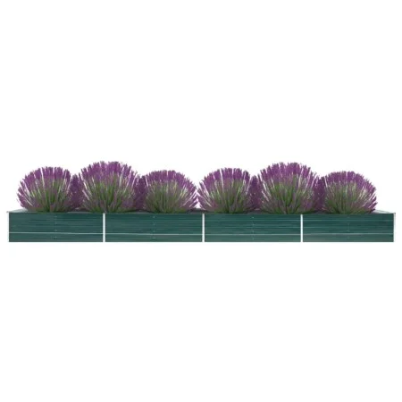 Grünes Blumenbeet aus verzinktem Stahl 600x80x45 cm von , Töpfe und Pflanzgefäße - Ref: Foro24-47073, Preis: 115,47 €, Rabatt: %