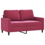 Juego de sofás con cojines 2 piezas terciopelo rojo tinto de , Sofás - Ref: Foro24-3201500, Precio: 404,89 €, Descuento: %