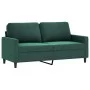 Juego de sofás con cojines 2 piezas terciopelo verde oscuro de , Sofás - Ref: Foro24-3201498, Precio: 463,53 €, Descuento: %