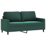 Juego de sofás con cojines 2 piezas terciopelo verde oscuro de , Sofás - Ref: Foro24-3201498, Precio: 478,85 €, Descuento: %