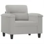 Juego de sofás con cojines 3 piezas tela microfibra gris claro de , Sofás - Ref: Foro24-3202291, Precio: 840,70 €, Descuento: %