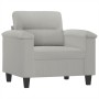Juego de sofás con cojines 3 piezas tela microfibra gris claro de , Sofás - Ref: Foro24-3202291, Precio: 855,75 €, Descuento: %