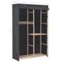 Armario de tela de 3 niveles gris 110x40x170 cm de vidaXL, Armarios roperos - Ref: Foro24-248188, Precio: 103,84 €, Descuento: %