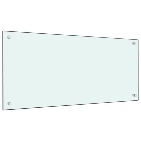 Protección salpicaduras cocina vidrio templado blanco 90x40 cm de vidaXL, Herramientas y utensilios de cocina - Ref: Foro24-2...