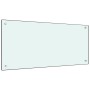 Protección salpicaduras cocina vidrio templado blanco 90x40 cm de vidaXL, Herramientas y utensilios de cocina - Ref: Foro24-2...