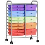 Carrito de almacenaje portátil XXL 15 cajones plástico multicolor de , Carretillas de carga - Ref: Foro24-320410, Precio: 117...