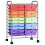 Portable storage cart XXL with 15 plastic drawers in multiple colors. by , Cargo forklifts - Ref: Foro24-320410, Price: 116,3...