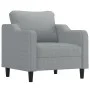 Sillón de tela gris claro 60 cm de , Sofás - Ref: Foro24-359343, Precio: 188,63 €, Descuento: %