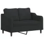 Sofá de 2 plazas de tela negro 120 cm de , Sofás - Ref: Foro24-359355, Precio: 214,15 €, Descuento: %