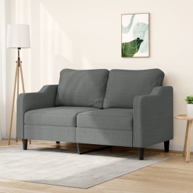Sofá de 2 plazas de tela gris oscuro 140 cm de , Sofás - Ref: Foro24-359360, Precio: 207,52 €, Descuento: %