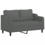 Sofá de 2 plazas de tela gris oscuro 140 cm de , Sofás - Ref: Foro24-359360, Precio: 207,52 €, Descuento: %