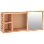 Armario con espejo madera maciza nogal 80x17x34 cm de , Tocadores de baño - Ref: Foro24-350368, Precio: 59,81 €, Descuento: %