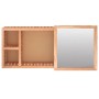 Armario con espejo madera maciza nogal 80x17x34 cm de , Tocadores de baño - Ref: Foro24-350368, Precio: 59,81 €, Descuento: %