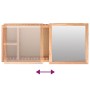 Armario con espejo madera maciza nogal 80x17x34 cm de , Tocadores de baño - Ref: Foro24-350368, Precio: 59,81 €, Descuento: %