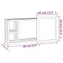 Armario con espejo madera maciza nogal 80x17x34 cm de , Tocadores de baño - Ref: Foro24-350368, Precio: 59,81 €, Descuento: %