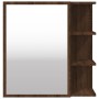 Armario y espejo baño contrachapada roble marrón 62,5x20,5x64cm de , Tocadores de baño - Ref: Foro24-826353, Precio: 68,33 €,...