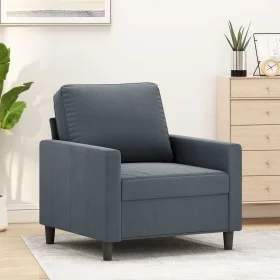 Sillón de terciopelo gris oscuro 60 cm de , Sofás - Ref: Foro24-359180, Precio: 136,97 €, Descuento: %