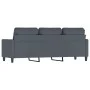 Sofá de 3 plazas terciopelo gris oscuro 180 cm de , Sofás - Ref: Foro24-359210, Precio: 308,04 €, Descuento: %