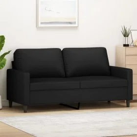 Sofá de 2 plazas terciopelo negro 140 cm de , Sofás - Ref: Foro24-359204, Precio: 229,50 €, Descuento: %