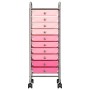 Carrito de almacenaje portátil 10 cajones plástico ombre rosa de , Carretillas de carga - Ref: Foro24-320404, Precio: 67,98 €...