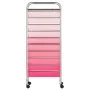 Carrito de almacenaje portátil 10 cajones plástico ombre rosa de , Carretillas de carga - Ref: Foro24-320404, Precio: 71,61 €...