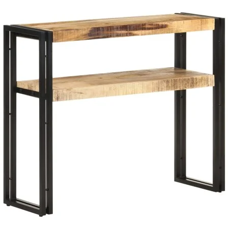 Rough mango wood console table 90x30x75 cm by , Side tables - Ref: Foro24-321096, Price: 120,47 €, Discount: %