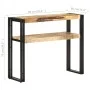 Rough mango wood console table 90x30x75 cm by , Side tables - Ref: Foro24-321096, Price: 120,47 €, Discount: %