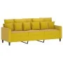 Yellow velvet 3-piece sofa set with cushions by , Sofas - Ref: Foro24-3201686, Price: 566,79 €, Discount: %