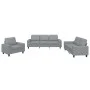 Juego de sofás 3 piezas tela gris claro de , Sofás - Ref: Foro24-3201866, Precio: 656,28 €, Descuento: %
