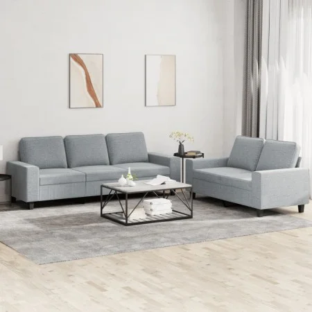 2-piece light gray fabric sofa set by , Sofas - Ref: Foro24-3201898, Price: 484,82 €, Discount: %