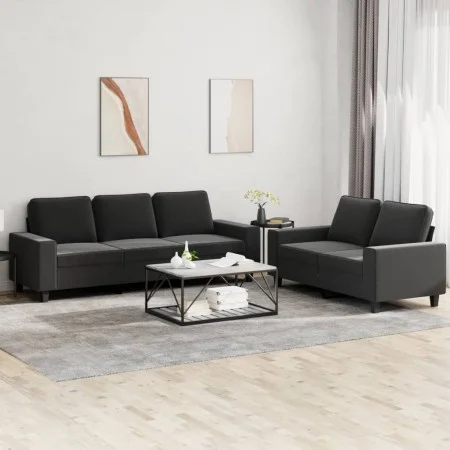 Juego de sofás 2 piezas tela negro de , Sofás - Ref: Foro24-3201902, Precio: 480,52 €, Descuento: %