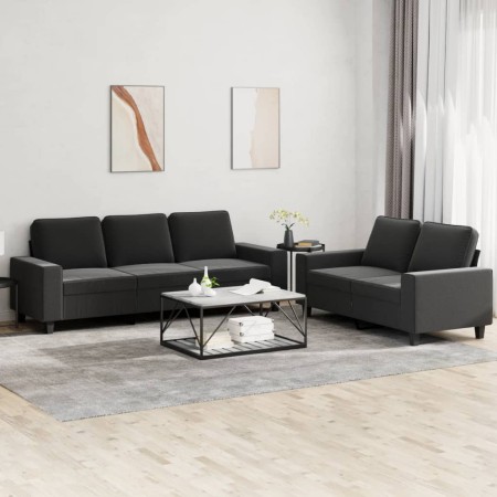Juego de sofás 2 piezas tela negro de , Sofás - Ref: Foro24-3201902, Precio: 496,22 €, Descuento: %