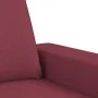 Juego de sofás 3 piezas tela rojo tinto de , Sofás - Ref: Foro24-3201872, Precio: 663,71 €, Descuento: %