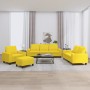 Juego de sofás 4 piezas tela amarillo claro de , Sofás - Ref: Foro24-3201879, Precio: 791,98 €, Descuento: %