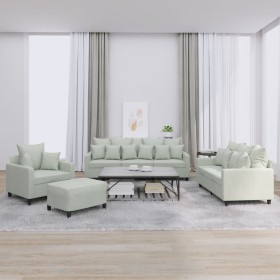 Juego de sofás con cojines 4 piezas terciopelo gris claro de , Sofás - Ref: Foro24-3201690, Precio: 596,81 €, Descuento: %