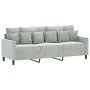 Set of sofas with 4 light gray velvet cushions by , Sofas - Ref: Foro24-3201690, Price: 655,59 €, Discount: %